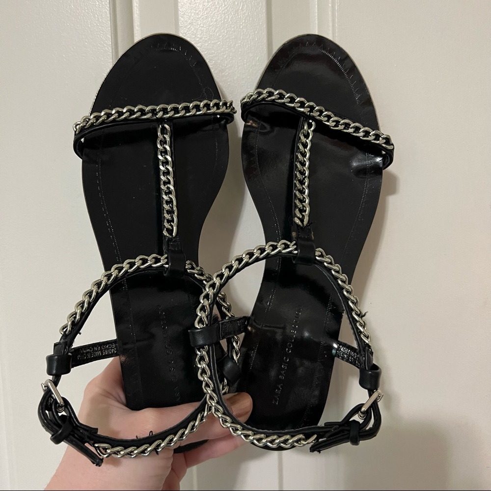 ⚫️ ZARA 6 1/2 Chain Sandals ⚫️